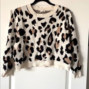Crop cheetah print sweater!